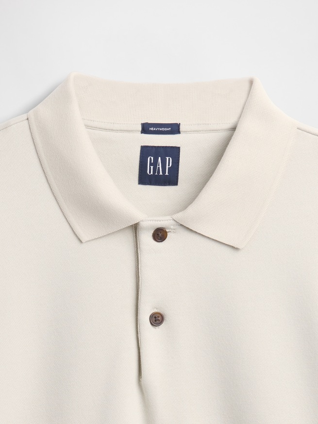 ヘビーウェイト オーバーサイズ ポロスウェットシャツ-3