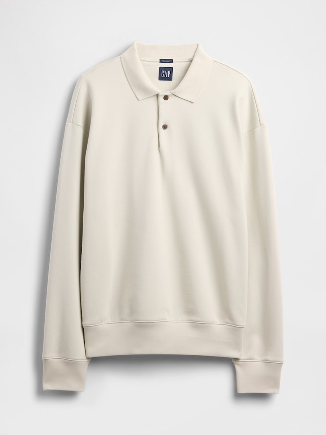 ヘビーウェイト オーバーサイズ ポロスウェットシャツ-4