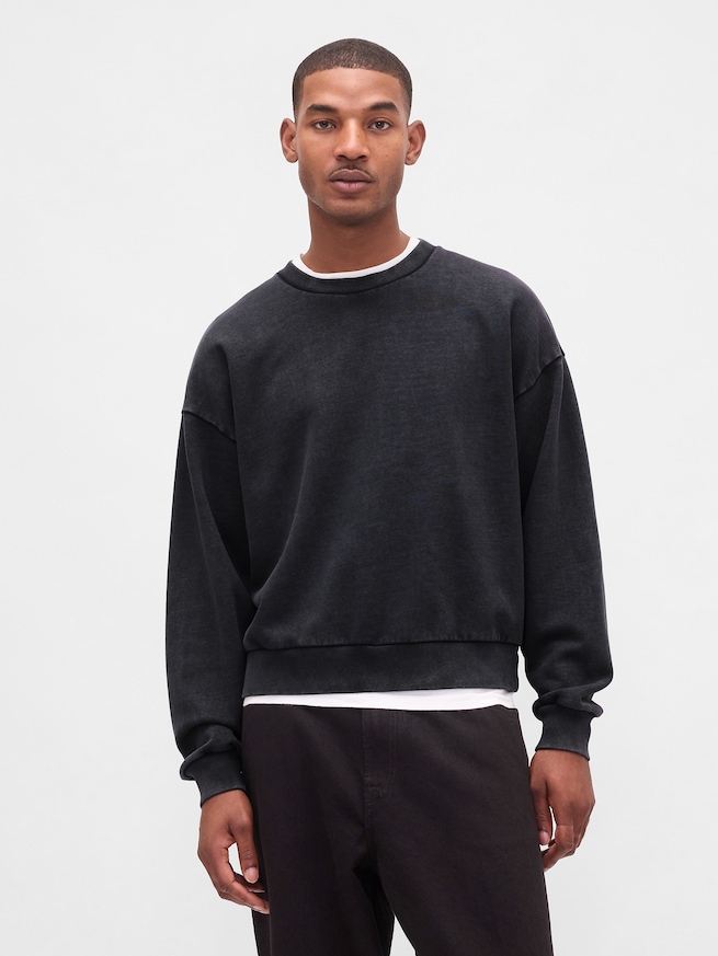 ヘビーウェイト クロップド スウェットシャツ-0