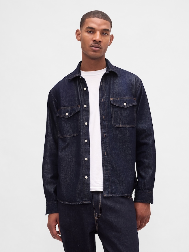 ウルトラソフトデニム リラックスシャツ-0