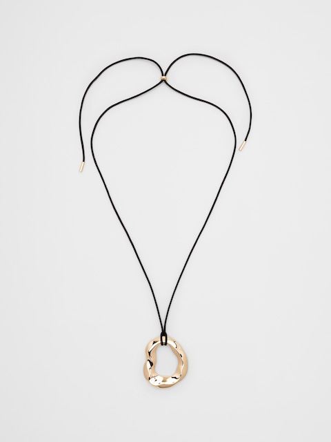 Corded Organic Pendant Necklace