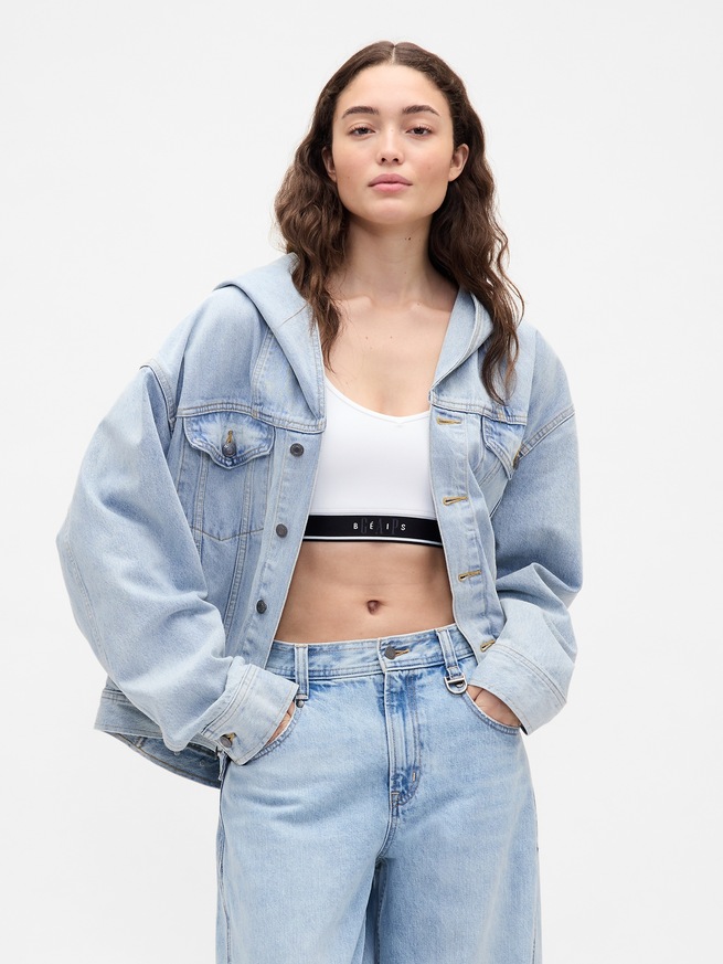 Gap &times; B&Eacute;IS オーバーサイズ デニムジャケット-0