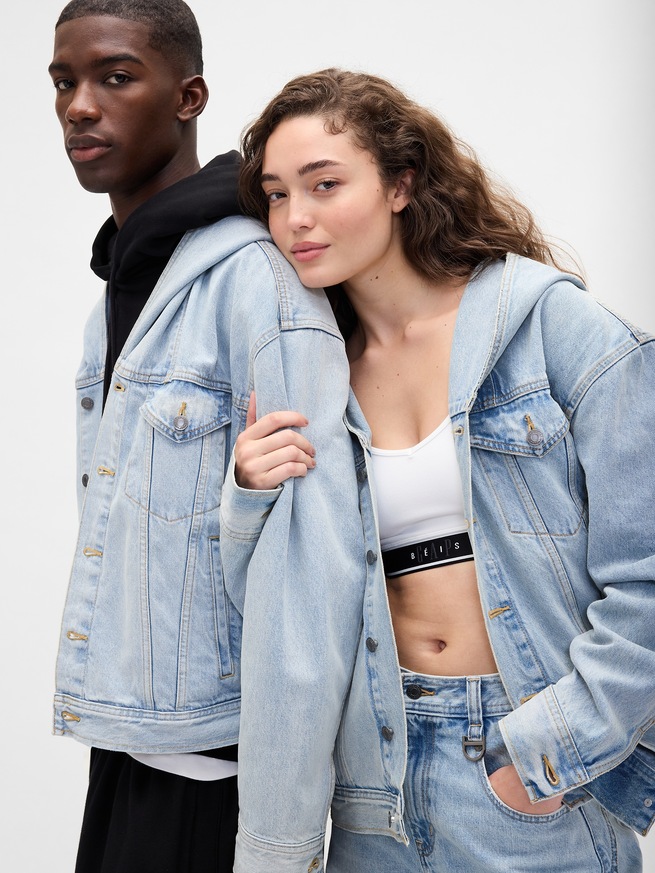Gap &times; B&Eacute;IS オーバーサイズ デニムジャケット-1