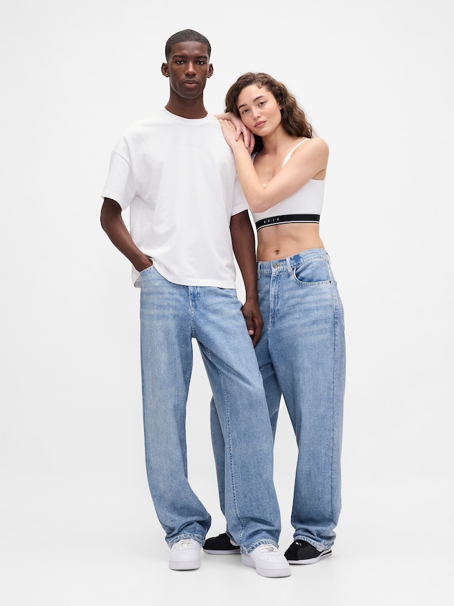 Gap × BÉIS ニット バギーデニム-1