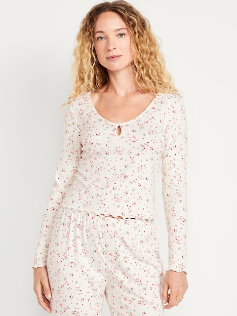 Cozy Ribbed Pajama Top