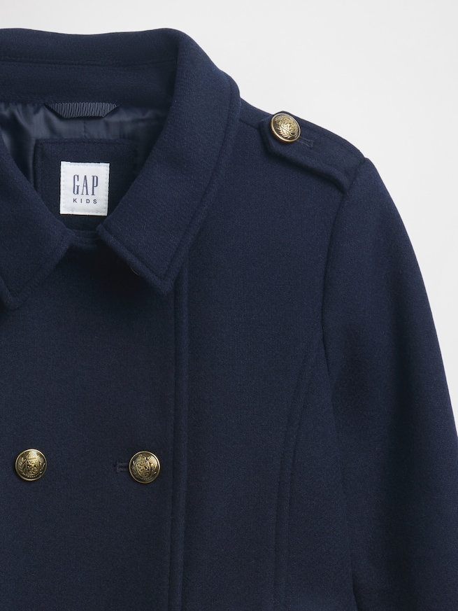 ウールブレンド ピーコート (キッズ)-4