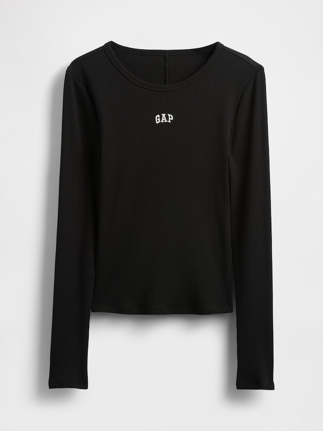 モダンリブ GAPロゴ クロップドTシャツ-4