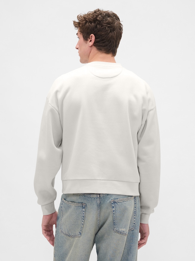 ヴィンテージソフト オーバーサイズ クロップド スウェットシャツ-2