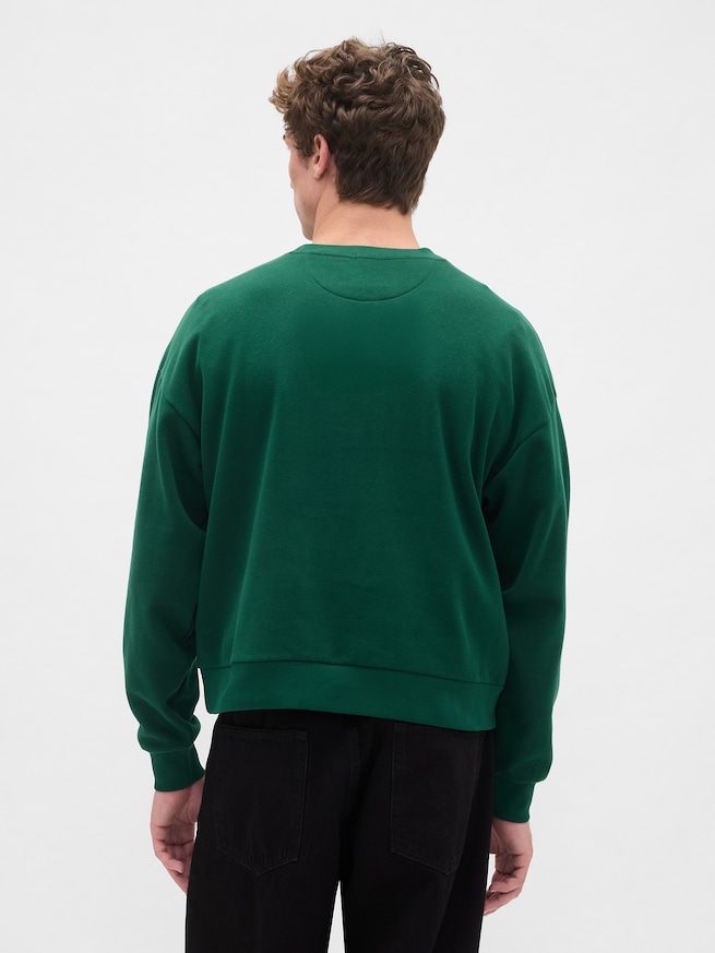 ヴィンテージソフト オーバーサイズ クロップド スウェットシャツ-2