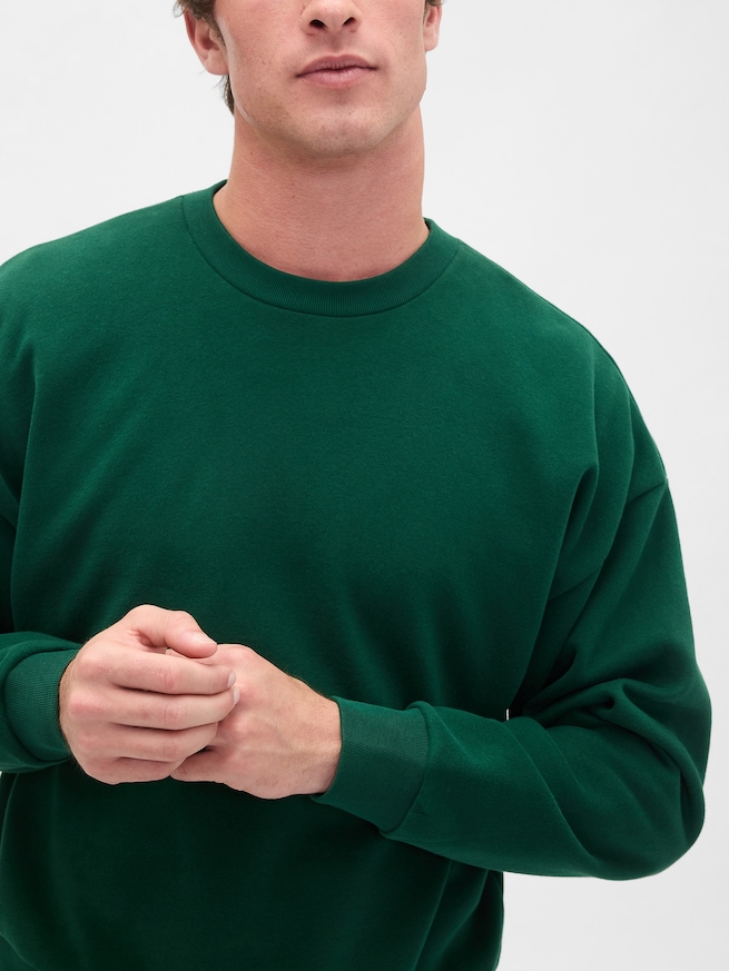 ヴィンテージソフト オーバーサイズ クロップド スウェットシャツ-3