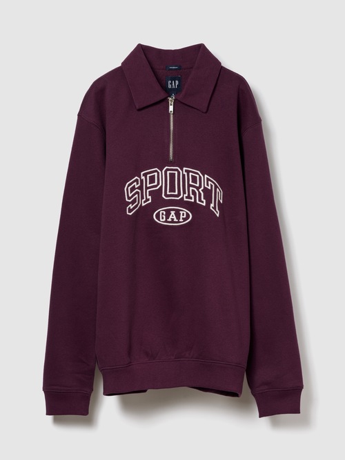 ヴィンテージソフト GAPロゴ ハーフジップ プルオーバー