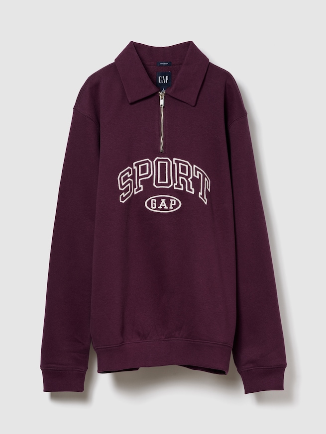 ヴィンテージソフト GAPロゴ 1/4ジップアップ プルオーバー-0