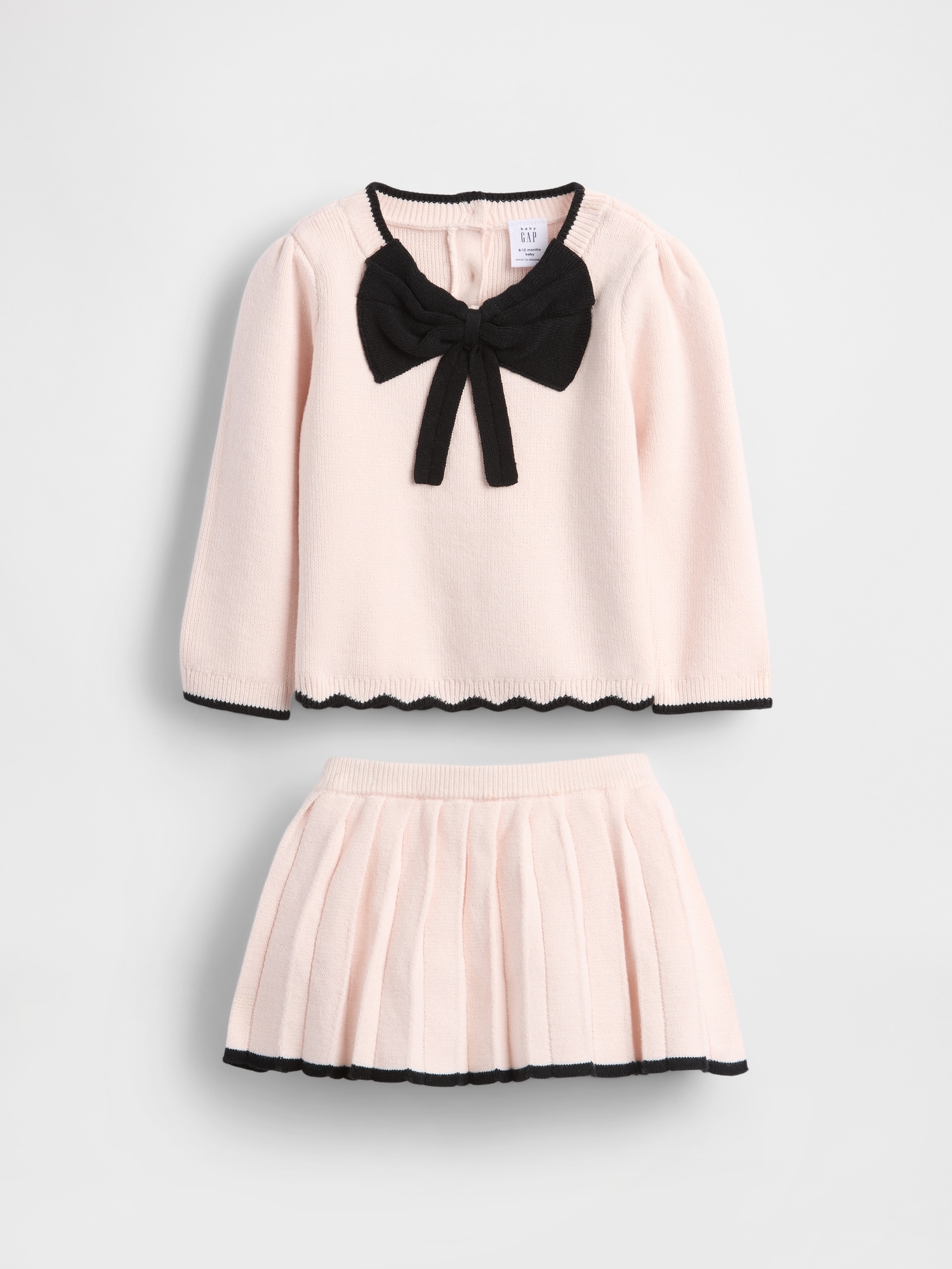 Baby Bow Sweater Skort Set