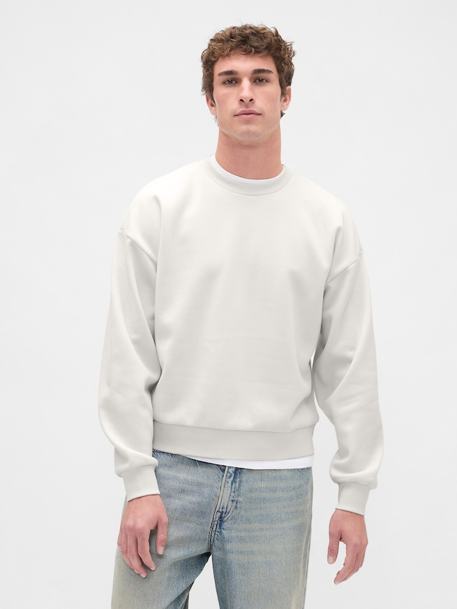 ヴィンテージソフト オーバーサイズ クロップド スウェットシャツ-0