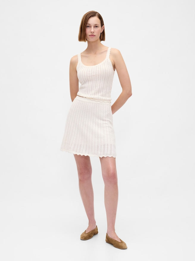 コットン100% ポインテールタンクトップ-1