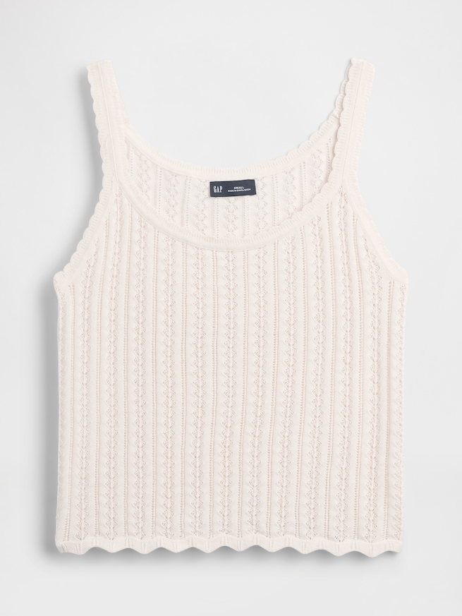 コットン100% ポインテールタンクトップ-4