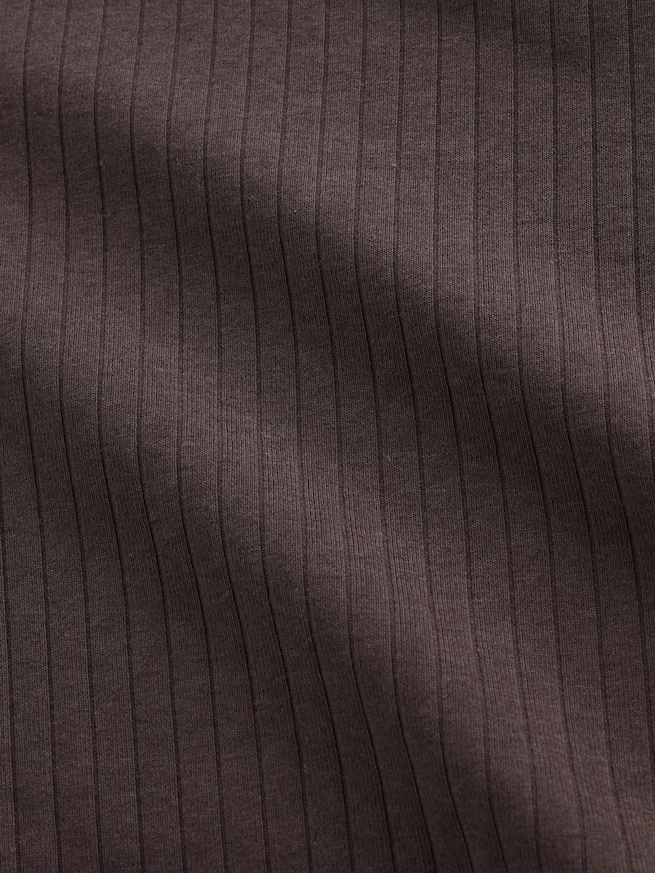 モダンリブ  エンベロープネック トップス-1