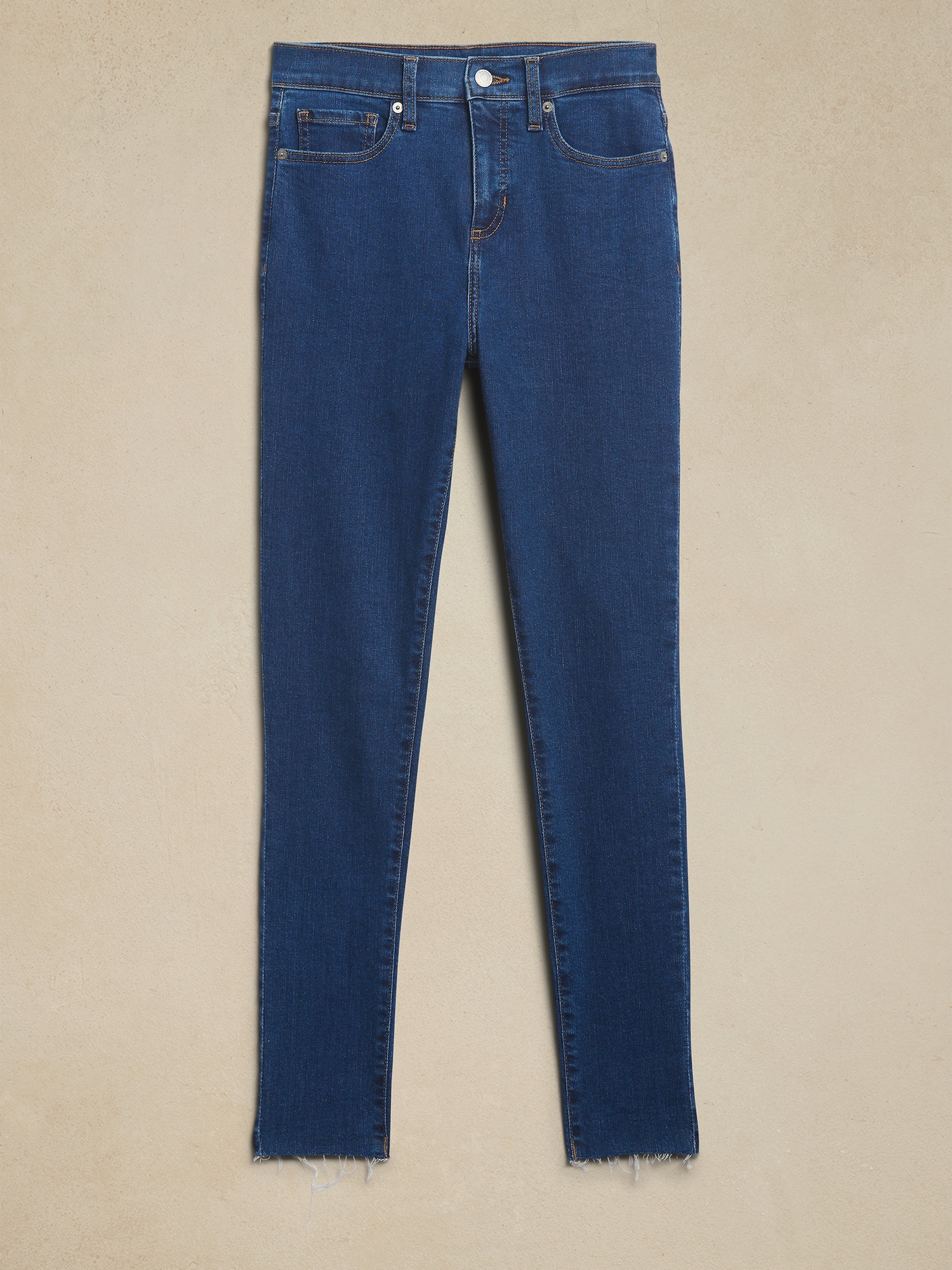 High-Rise Skinny Raw-Hem Jean