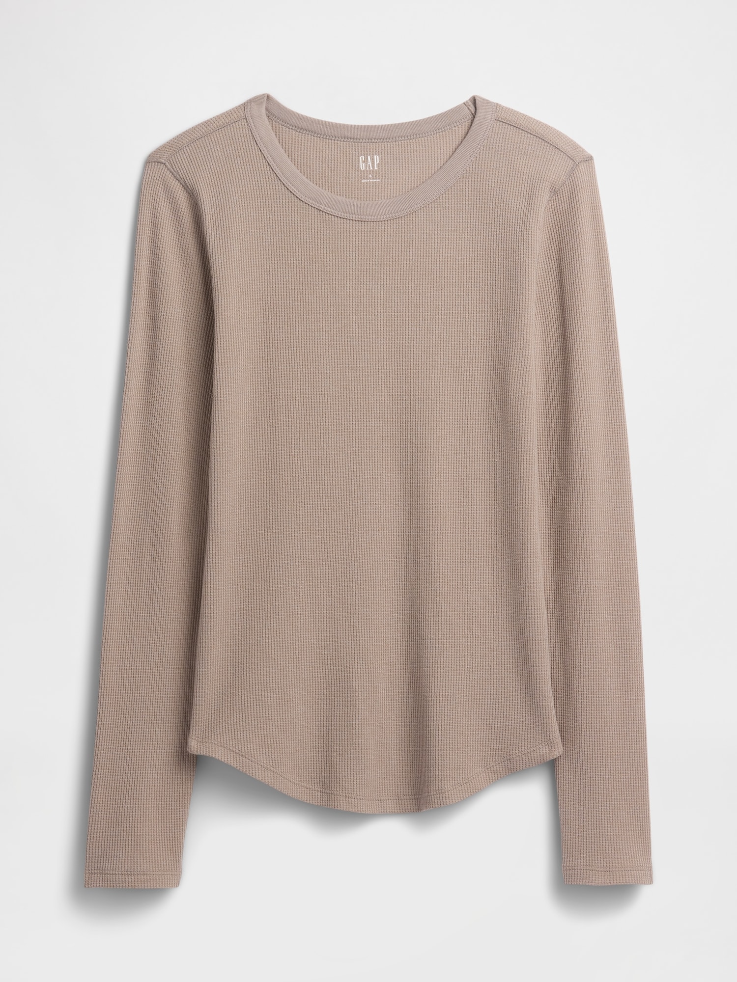 ワッフルニット クルーネックTシャツ-3