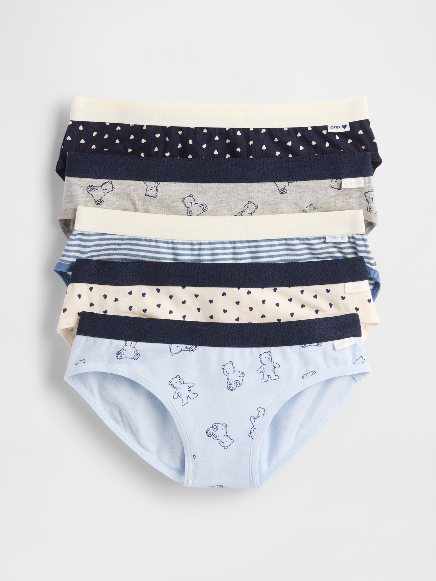 Gap ストレッチ オーガニックコットン ビキニショーツ 5枚セット (キッズ) Gap ストレッチ オーガニックコットン ビキニショーツ 5枚セット (キッズ)