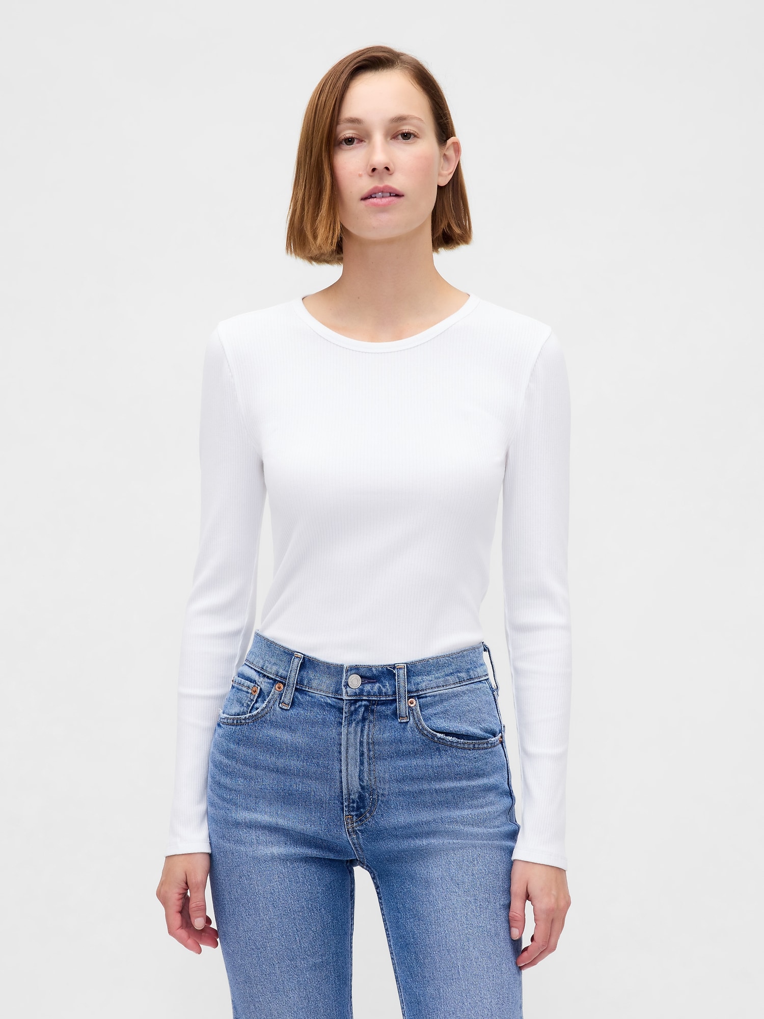 Gap モダンリブ クロップドTシャツ Gap モダンリブ クロップドTシャツ