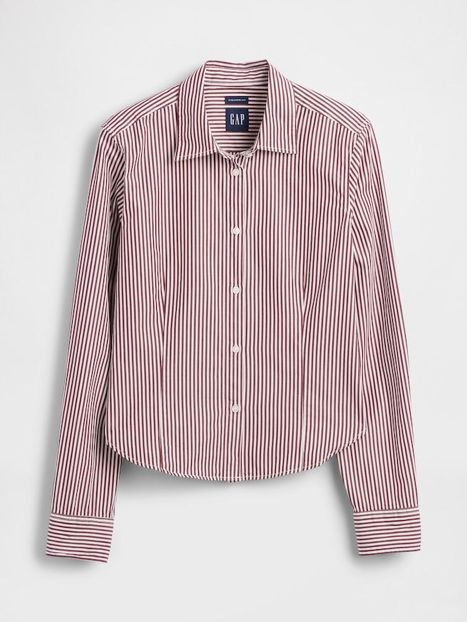 オーガニックコットン フィット クロップドシャツ-2