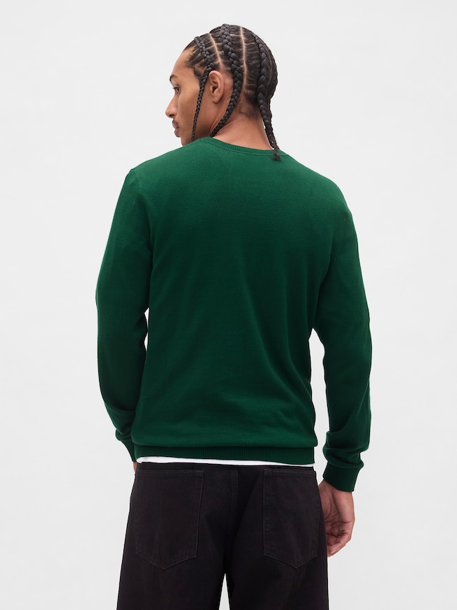 コットン クルーネックセーター-2