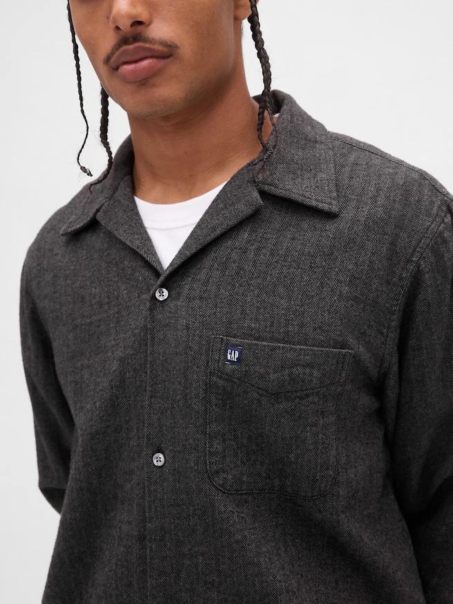 オーガニックコットン フランネルシャツ-3