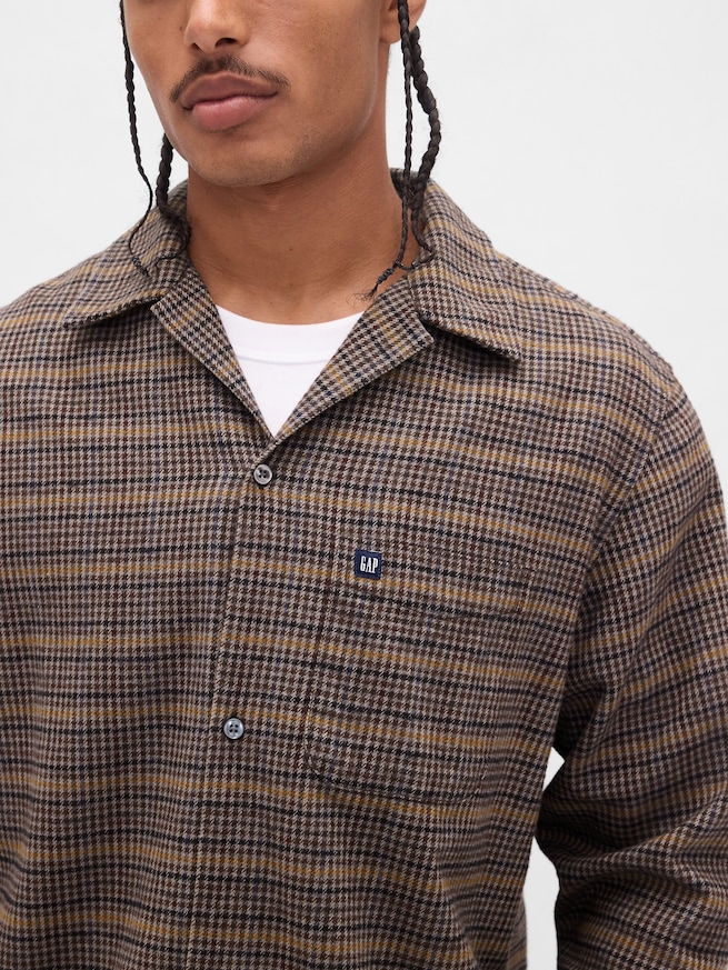 オーガニックコットン フランネルシャツ-3