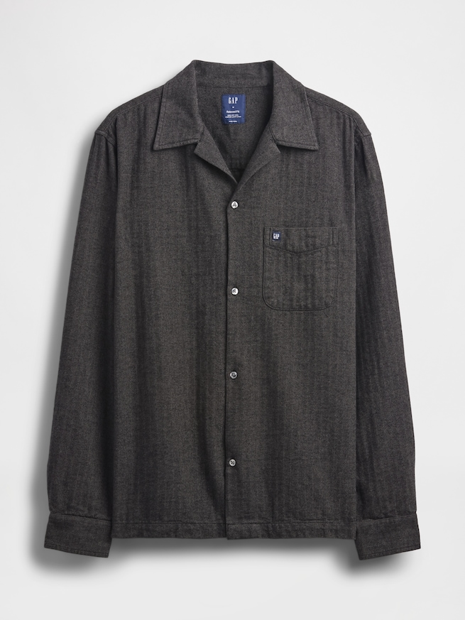 オーガニックコットン フランネルシャツ-4