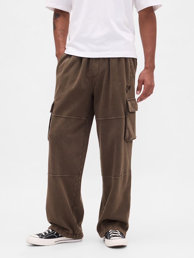 ヴィンテージソフト バギー カーゴスウェットパンツ-1