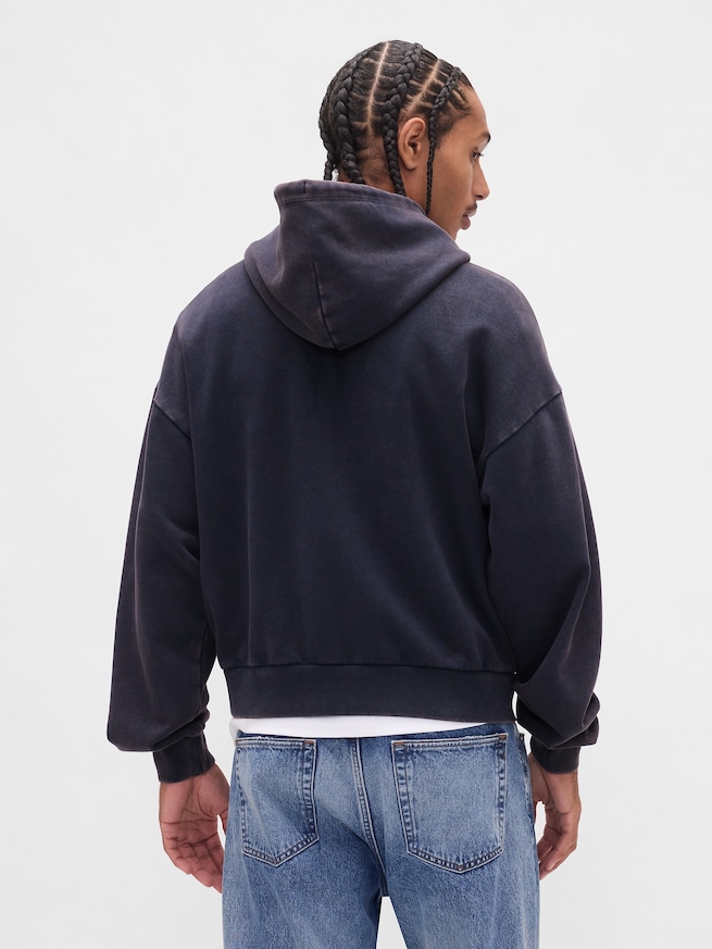 ヘビーウェイト クロップドパーカー-2