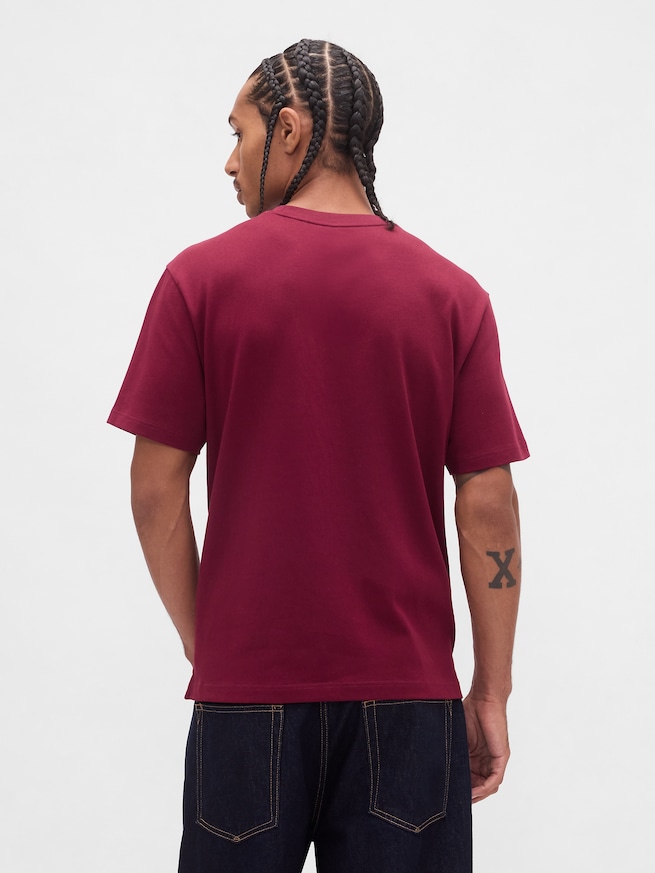 ヘビーウェイト GAPロゴ クロップドTシャツ-2