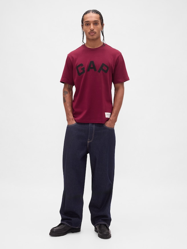 ヘビーウェイト GAPロゴ クロップドTシャツ-1