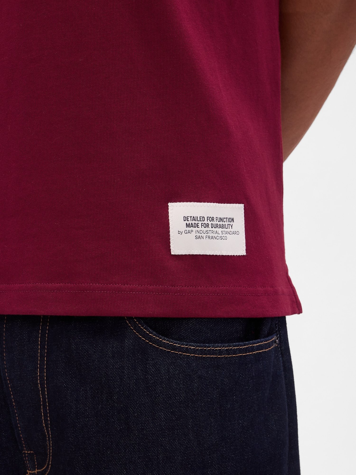 ヘビーウェイト GAPロゴ クロップドTシャツ-3