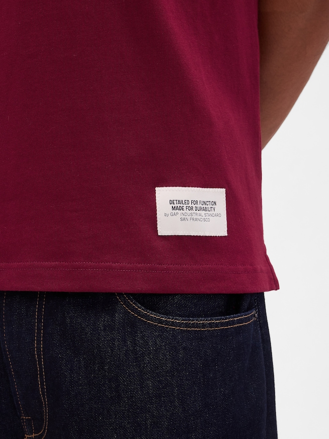 ヘビーウェイト GAPロゴ クロップドTシャツ-3