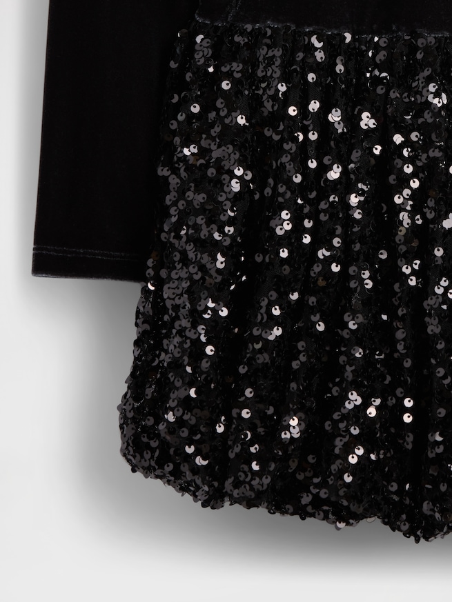 ミックスメディア スパンコール バブルワンピース (キッズ)-3