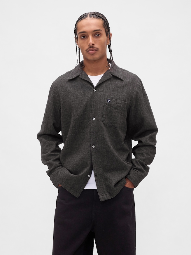 オーガニックコットン フランネルシャツ-0