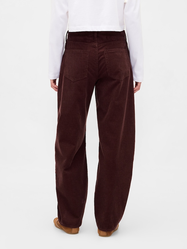 ハイライズ コーデュロイ バレルパンツ-3