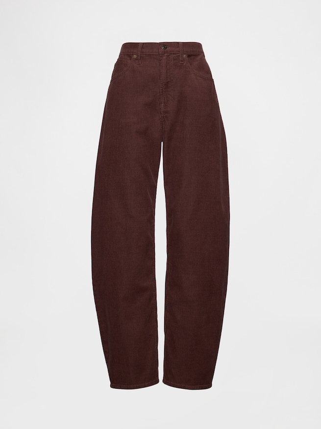 ハイライズ コーデュロイ バレルパンツ-4