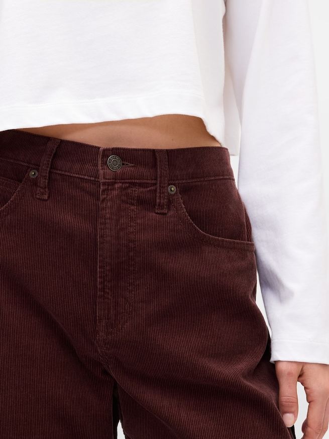 ハイライズ コーデュロイ バレルパンツ-5