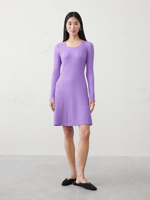 Ribbed Knit Mini Dress