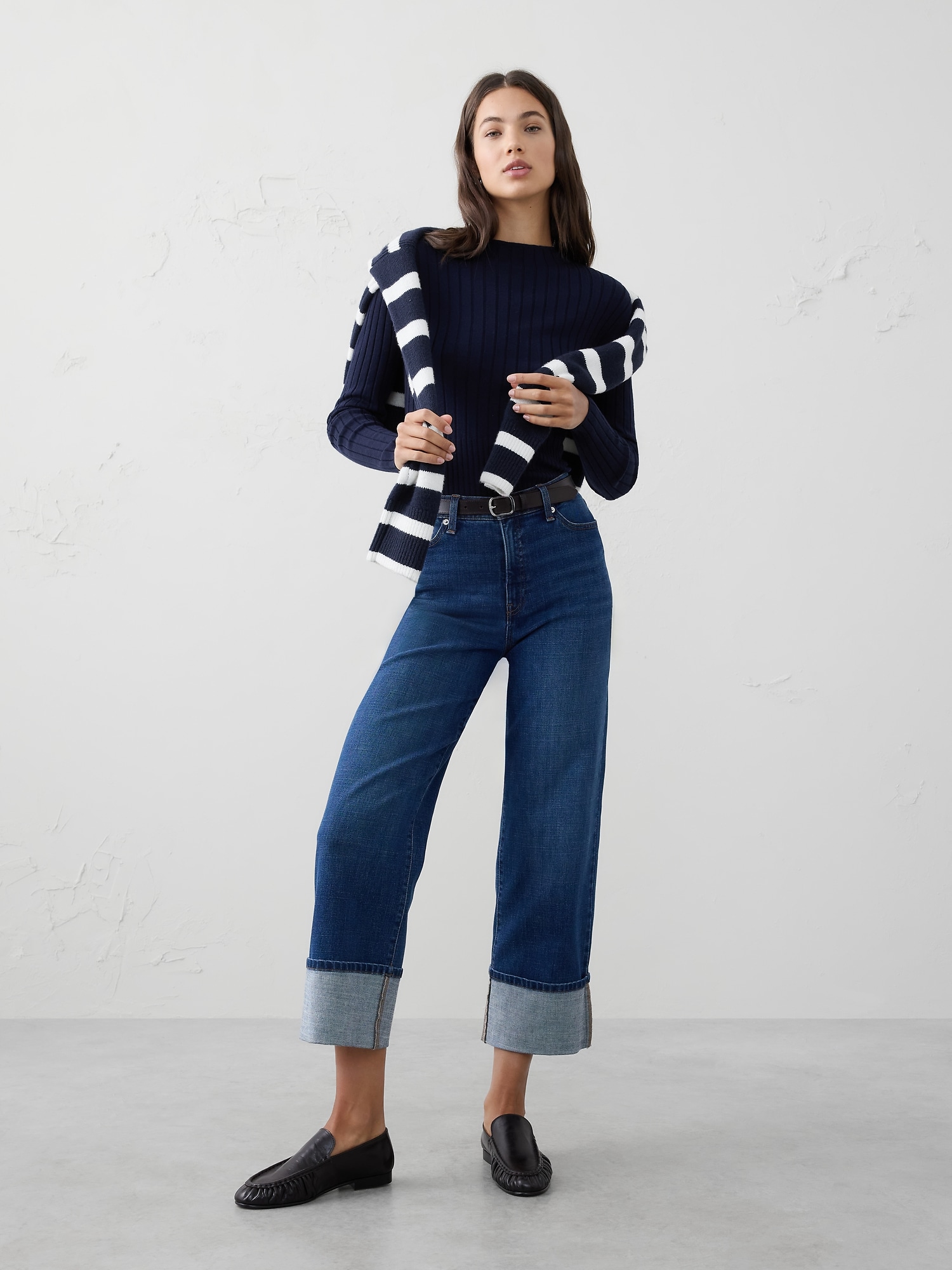 Merino Wool Ribbed Sweater