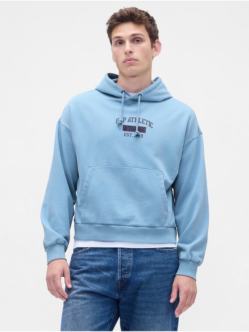 ヘビーウェイト オーバーサイズ GAPロゴ クロップドパーカー