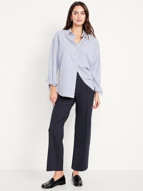 PANTALON STEVIE DROIT À TAILLE TRÈS HAUTE, LONGUEUR CHEVILLE