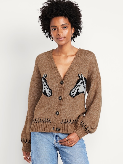 Wool-Blend Cardigan Sweater