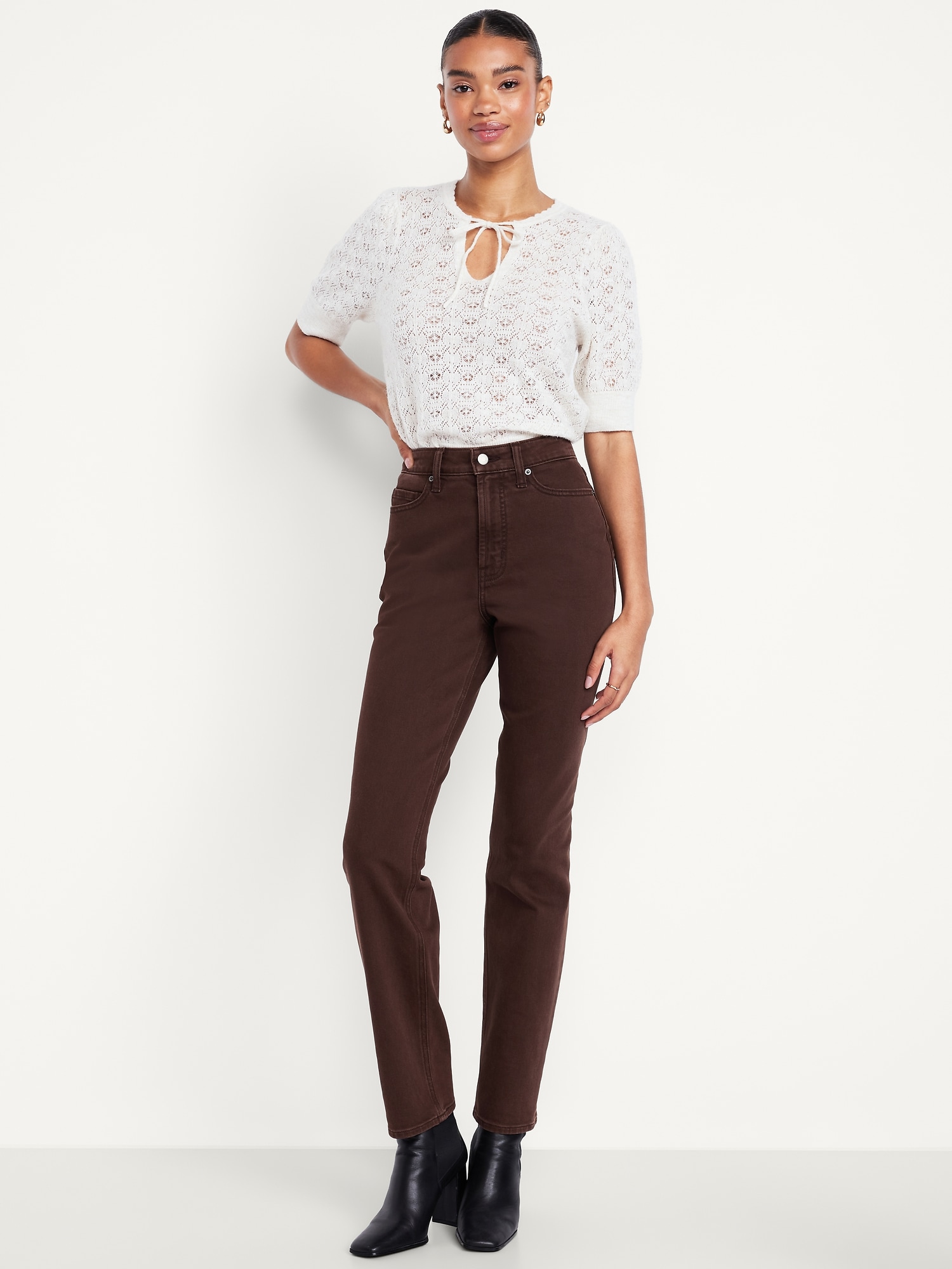 Extra High-Waisted Straight Jeans
