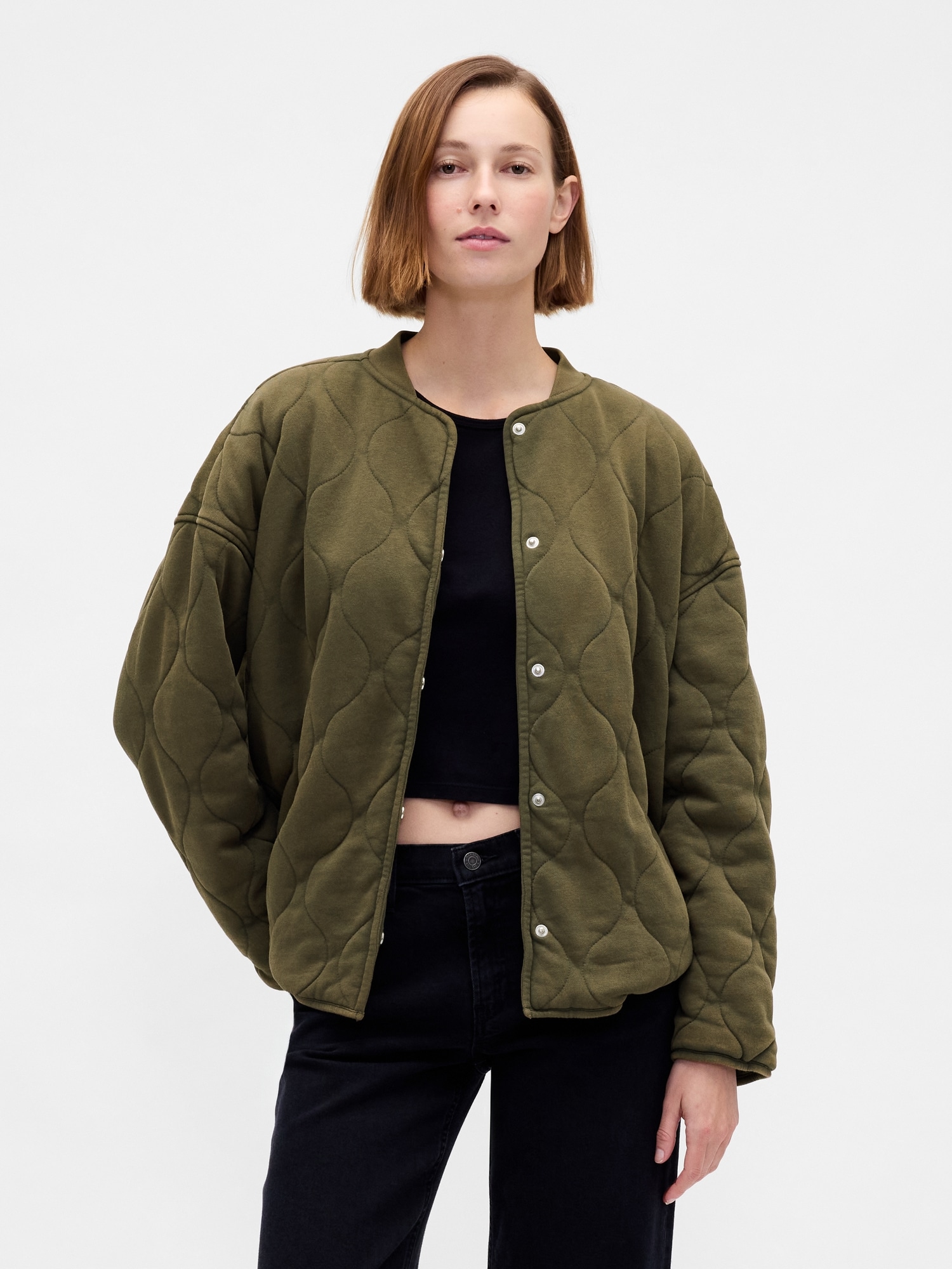 Gap ヴィンテージソフト キルティング オーバーサイズジャケット Gap ヴィンテージソフト キルティング オーバーサイズジャケット