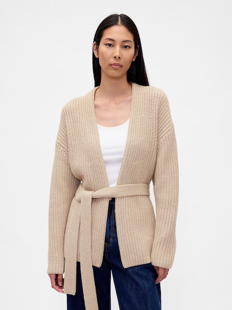 CARDIGAN CACHE-CŒUR EN MÉLANGE DE COTON