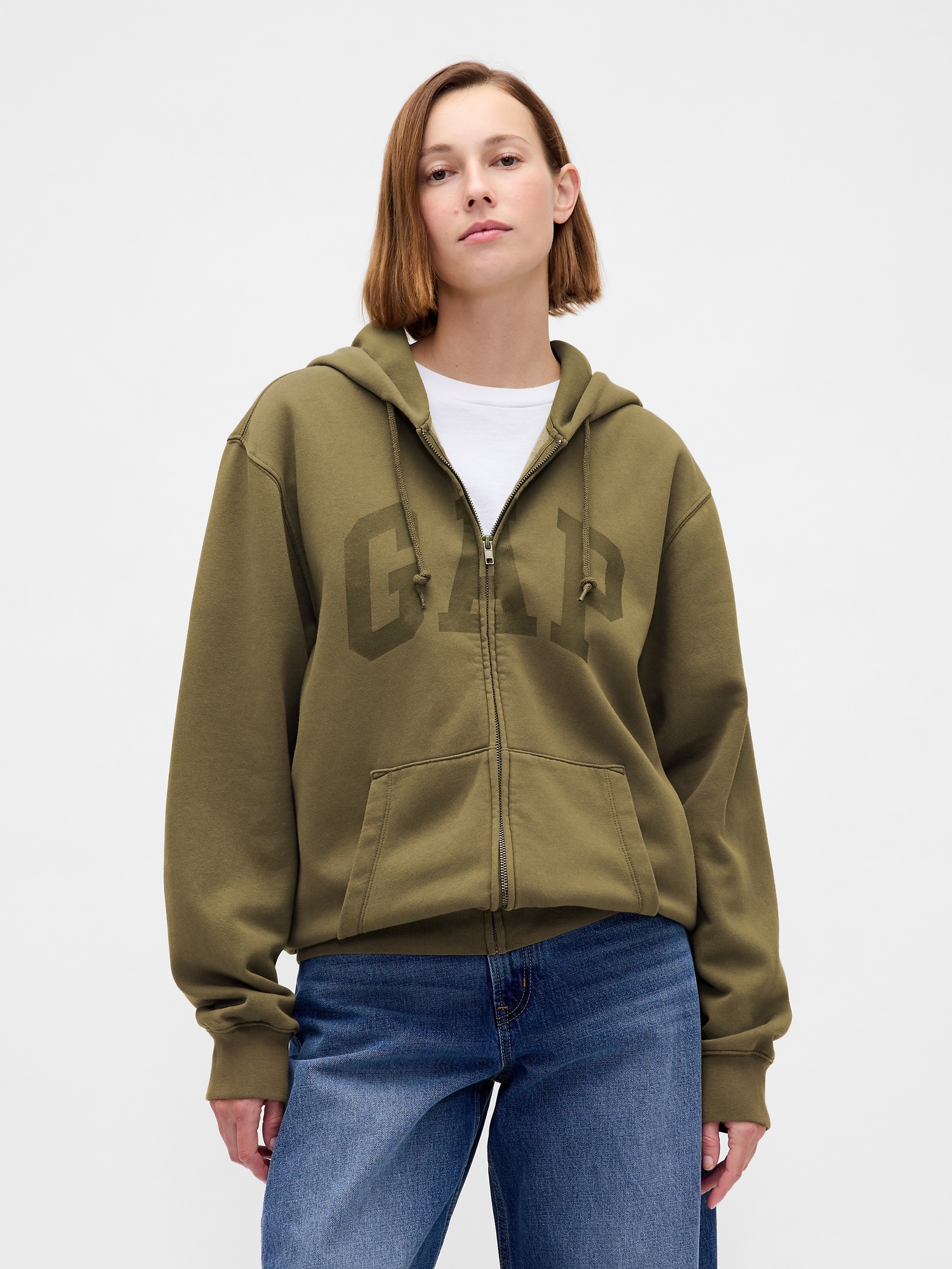 Gap公式オンラインストア | GAPアーチロゴ フルジップ パーカー Gap公式オンラインストア | GAPアーチロゴ フルジップ パーカー